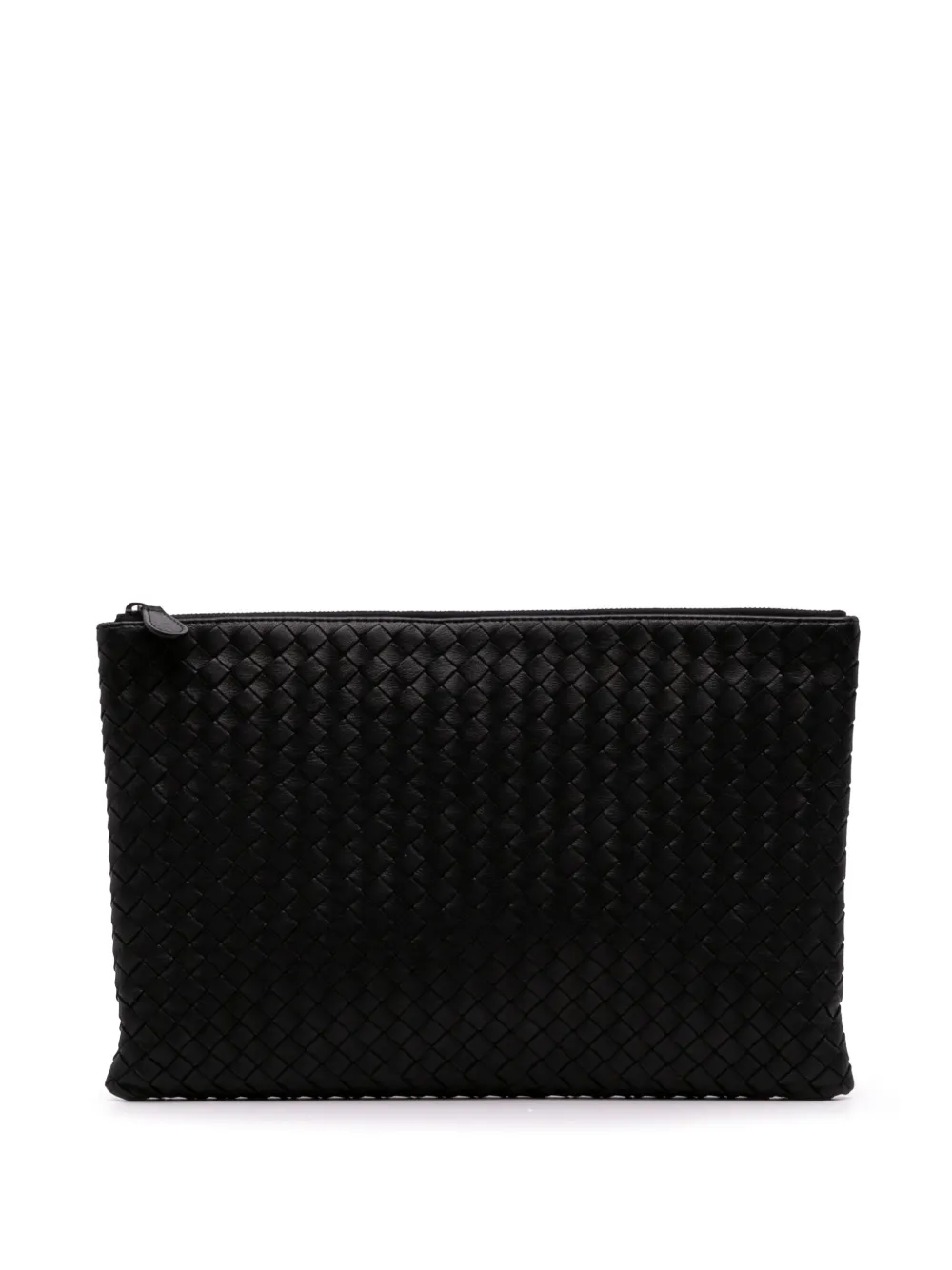 Bottega Veneta Pre-Owned 2012-2025 Large Nappa Intrecciato Flat Zip Biletto Pouch clutch bag | Black | Image 1