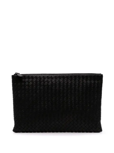 Bottega Veneta Pre-Owned 2012-2025 Large Nappa Intrecciato Flat Zip Biletto Pouch clutch bag