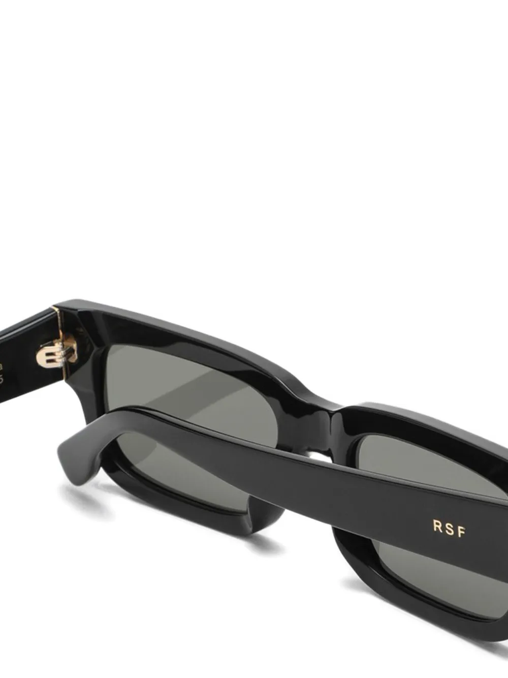 Retrosuperfuture Zonnebril met rechthoekig montuur Zwart