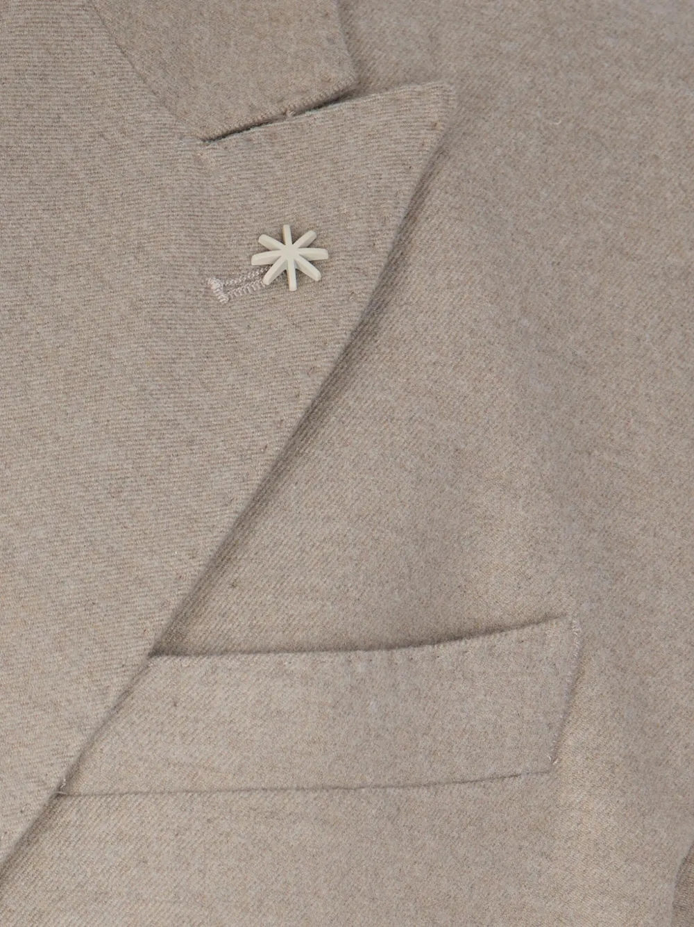 Manuel Ritz Double-breasted Button Blazer In Brown