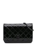CHANEL Pre-Owned 2014 CC Quilted Patent Wallet On Chain crossbody bag - Blue