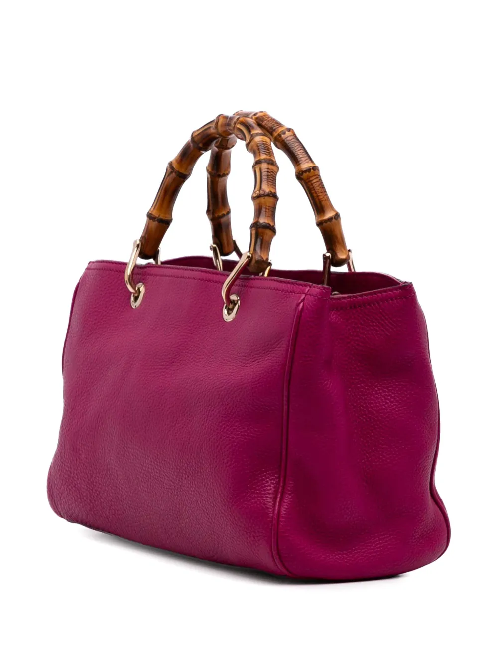 2016-2025 Medium Calfskin Bamboo Shopper satchel