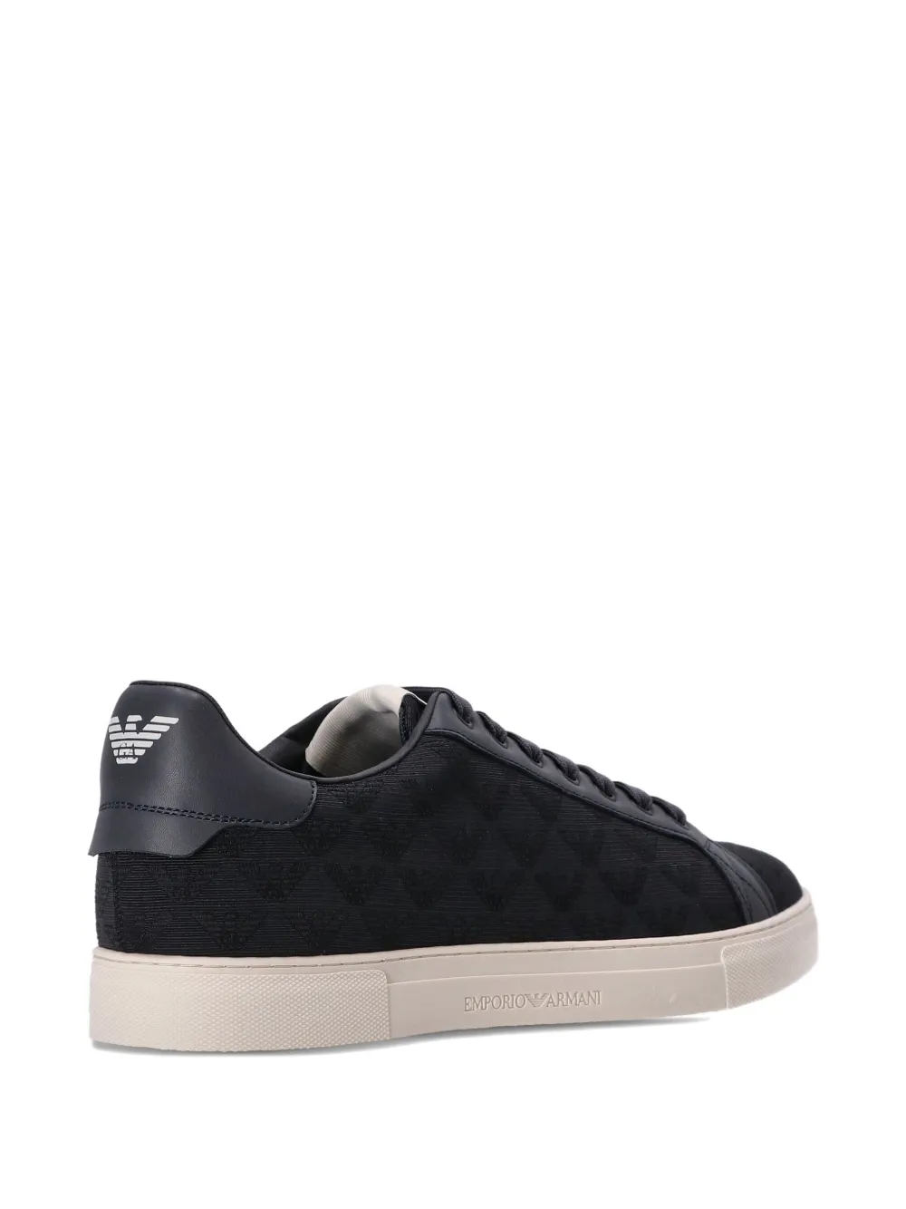 Emporio Armani Sneakers met logopatroon Blauw