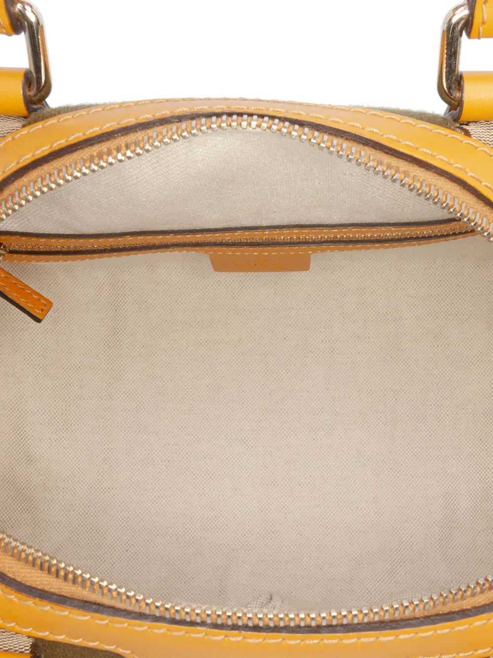 Pre-owned Gucci 2016-2025 Small Gg Canvas Web Joy Boston Bag Satchel In Brown