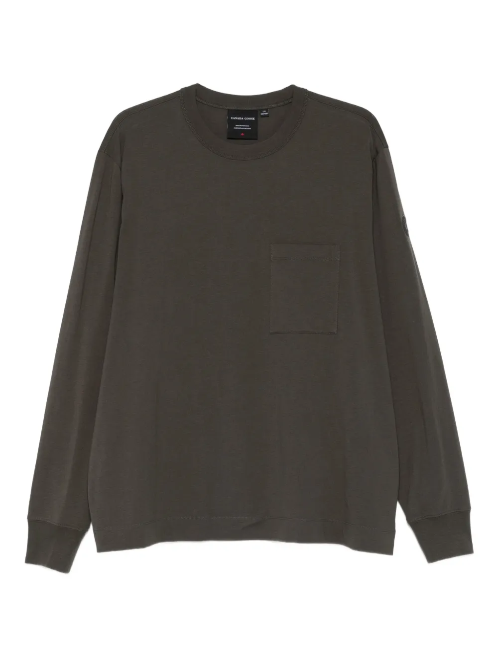 Canada Goose playera con bolsillo en el pecho y mangas largas | verde | Image 1
