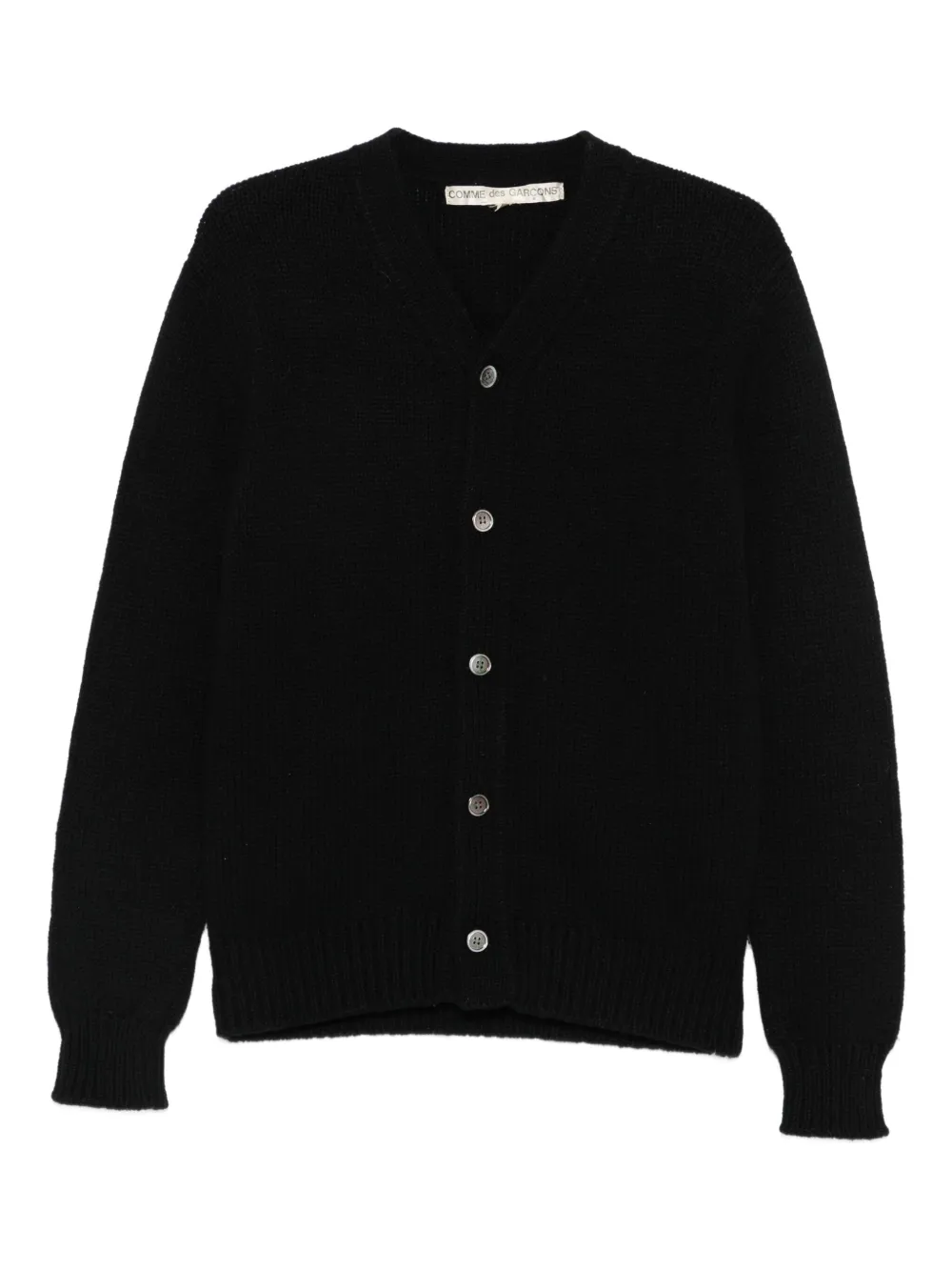 Pre-owned Comme Des Garçons 2000s Wool Cardigan In Black