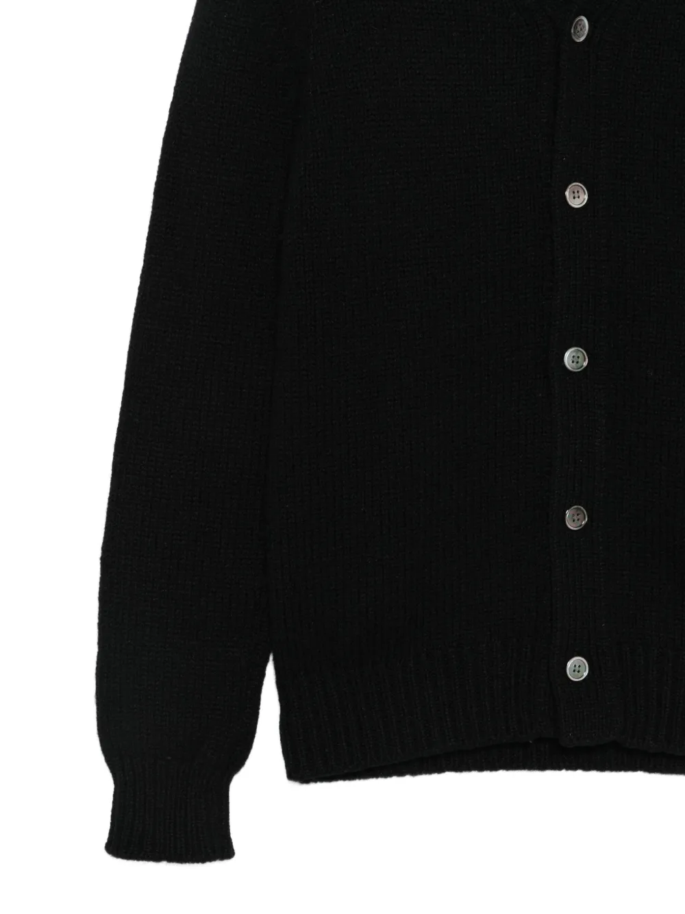 Pre-owned Comme Des Garçons 2000s Wool Cardigan In Black
