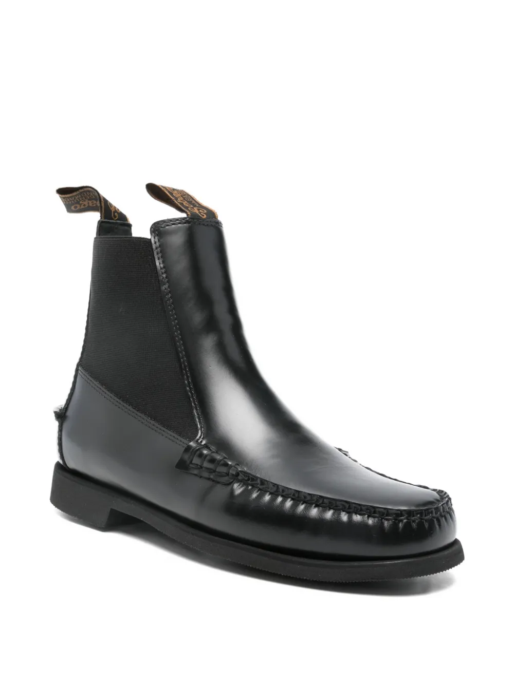 Sebago Calliope Leather Chelsea Boots In Black