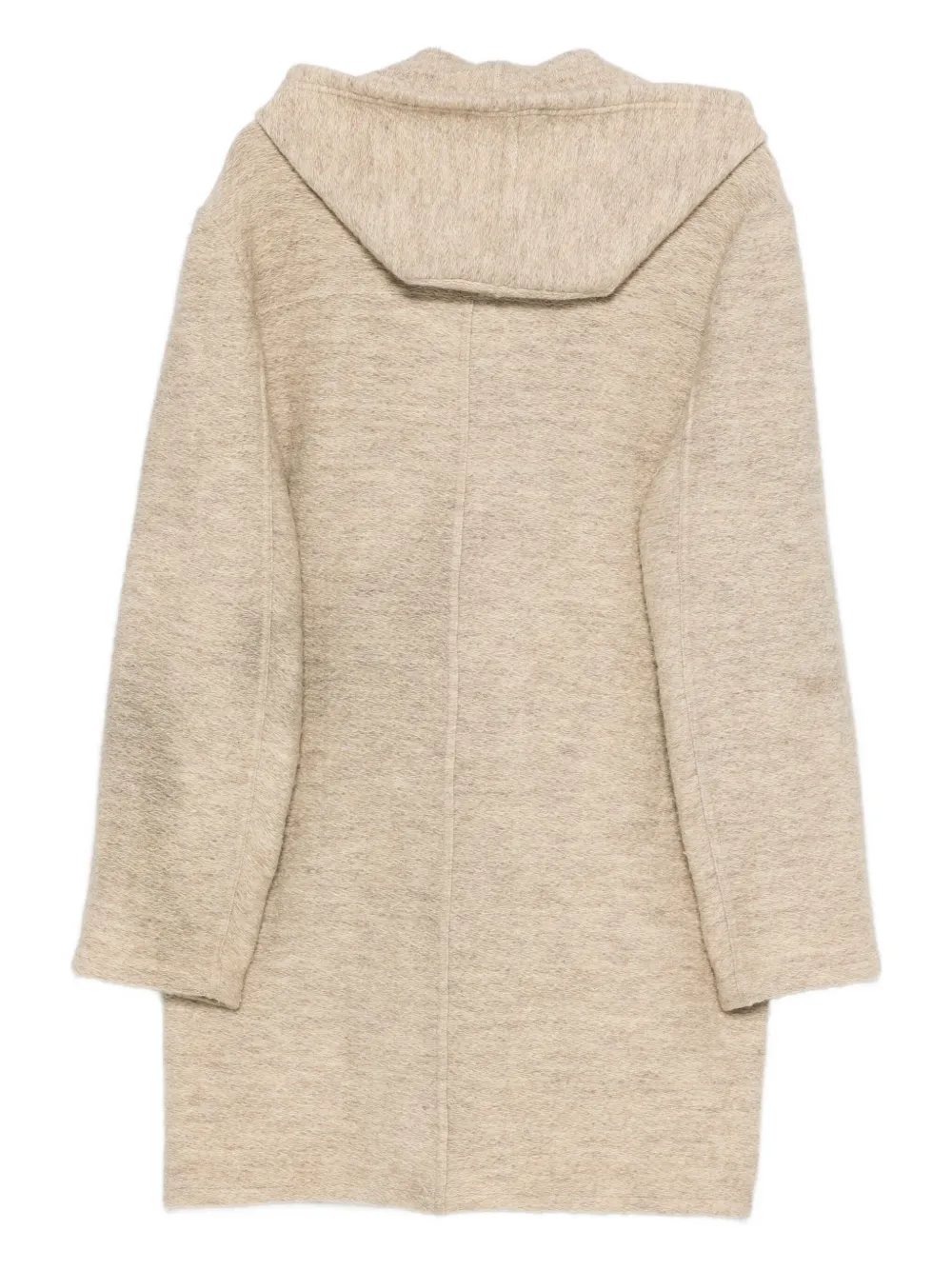 Saint Laurent Pre-Owned 1990s wool hooded coat - Beige