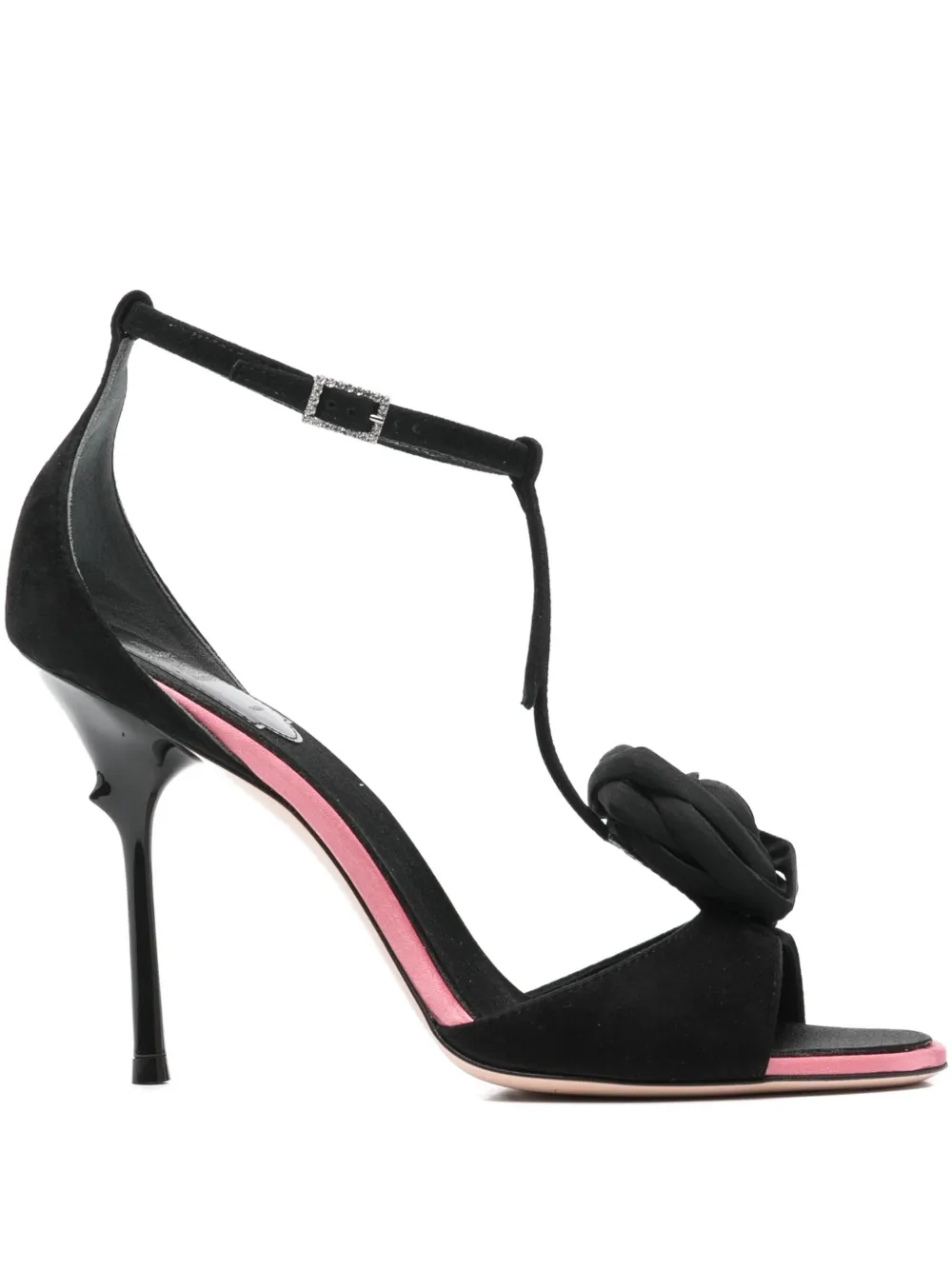 Roger Vivier 100mm Rose Vivier T-strap sandals | Black | Image 1