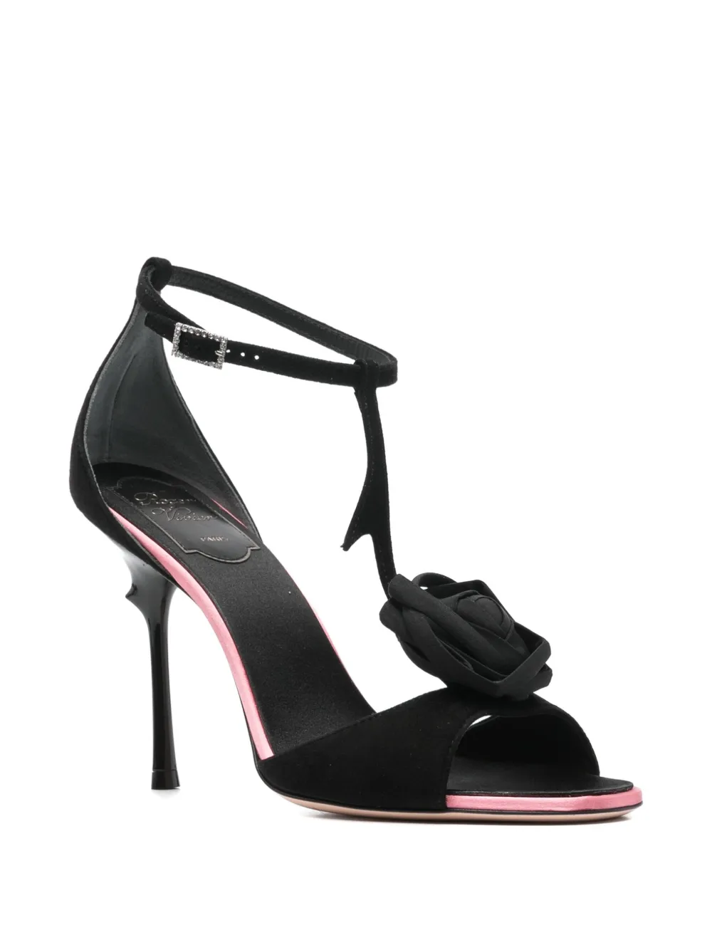 Roger Vivier 100mm Rose Vivier T-strap sandals | Heeled Sandals | Image 2
