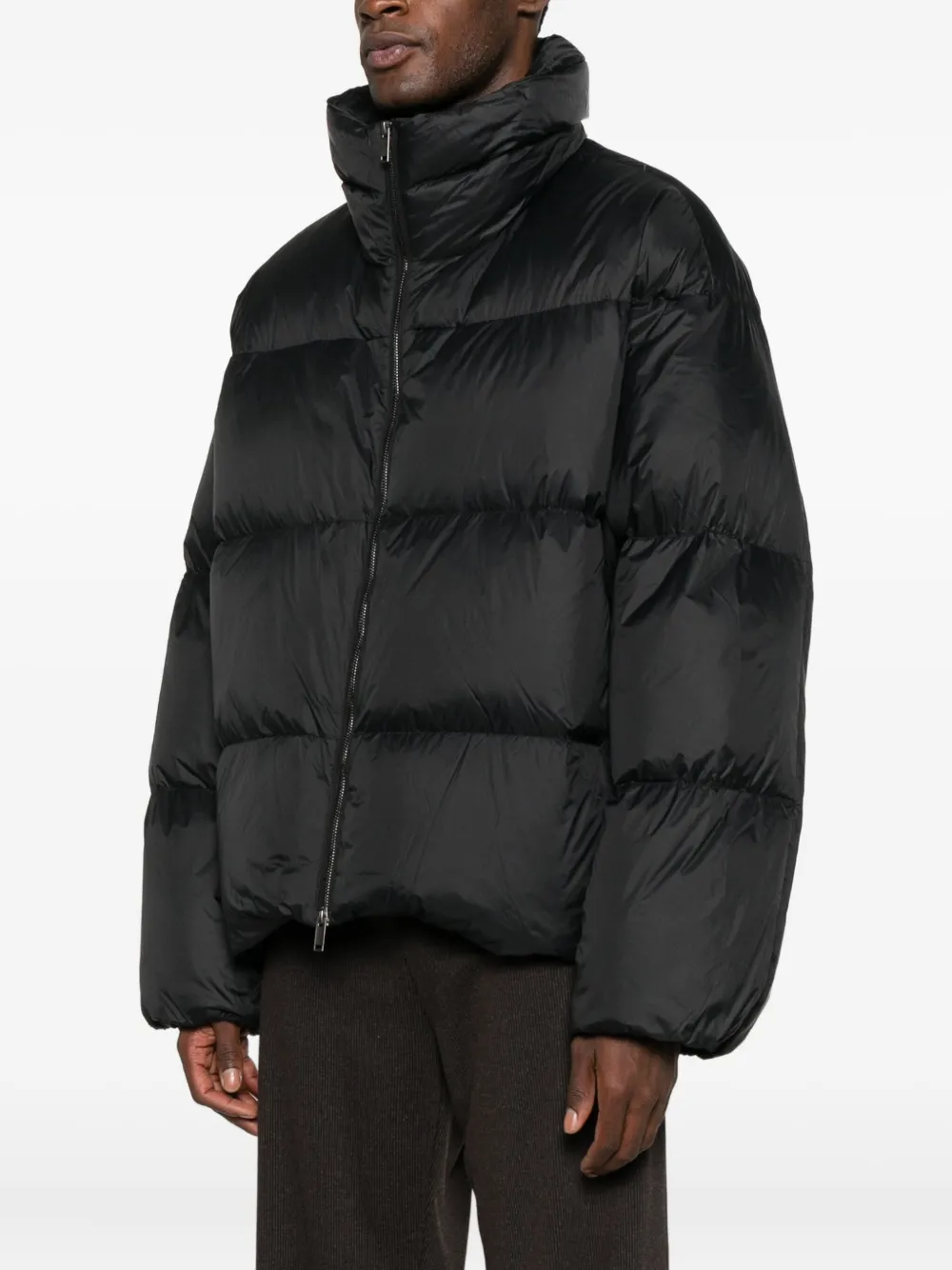 Studio Nicholson Gewatteerd jack met rits Zwart