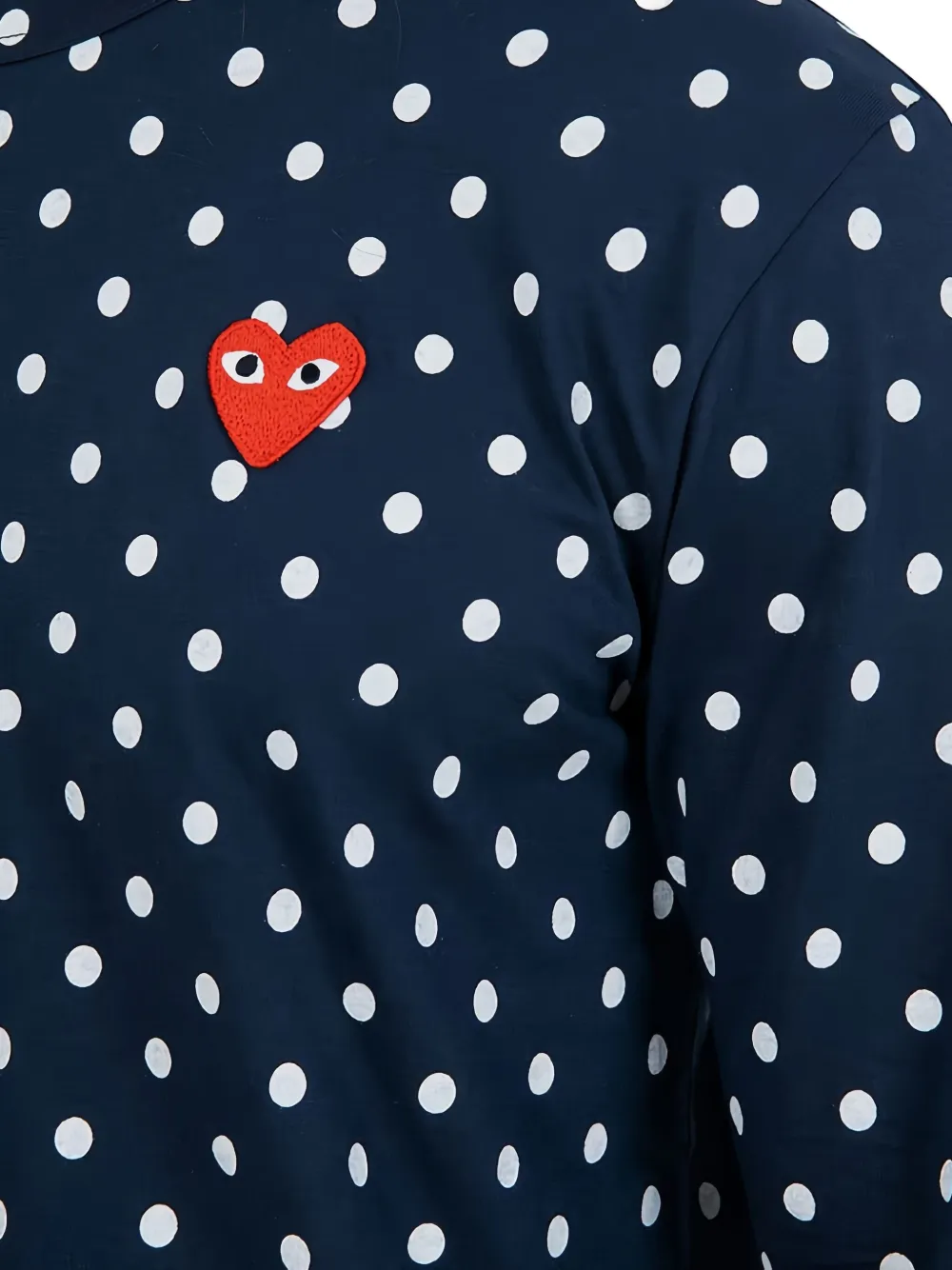 Comme des Garçons Homme T-shirt met stippen en lange mouwen Blauw