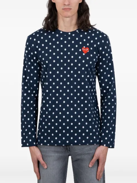 Comme des Garçons Homme polka-dot long-sleeve t-shirt