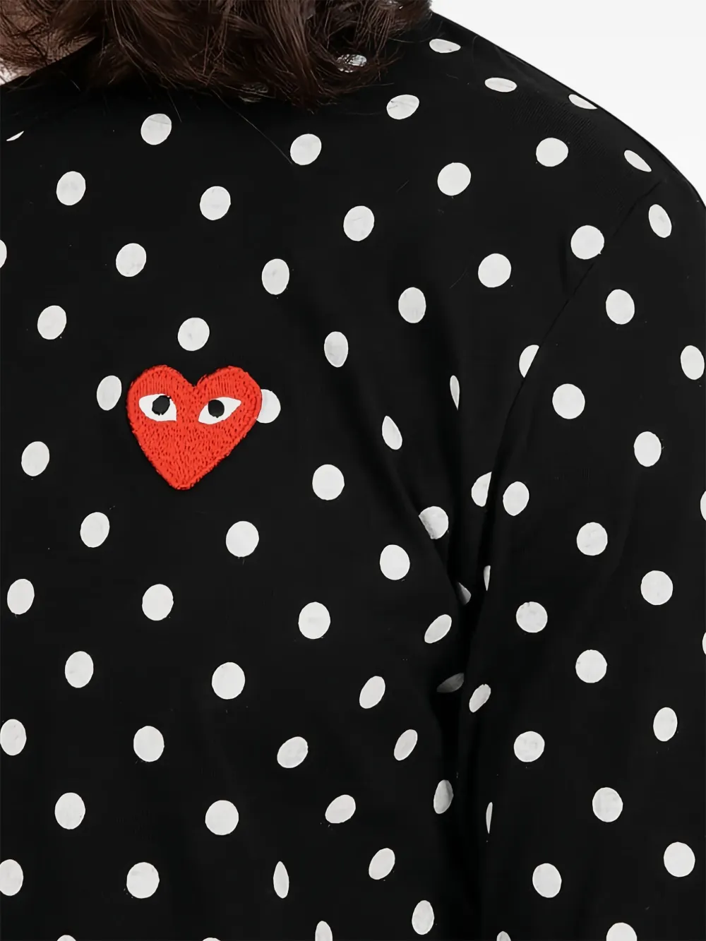 Comme des Garçons Homme T-shirt met stippen Zwart