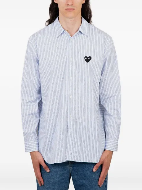 Comme des Garçons Homme striped appliqué shirt