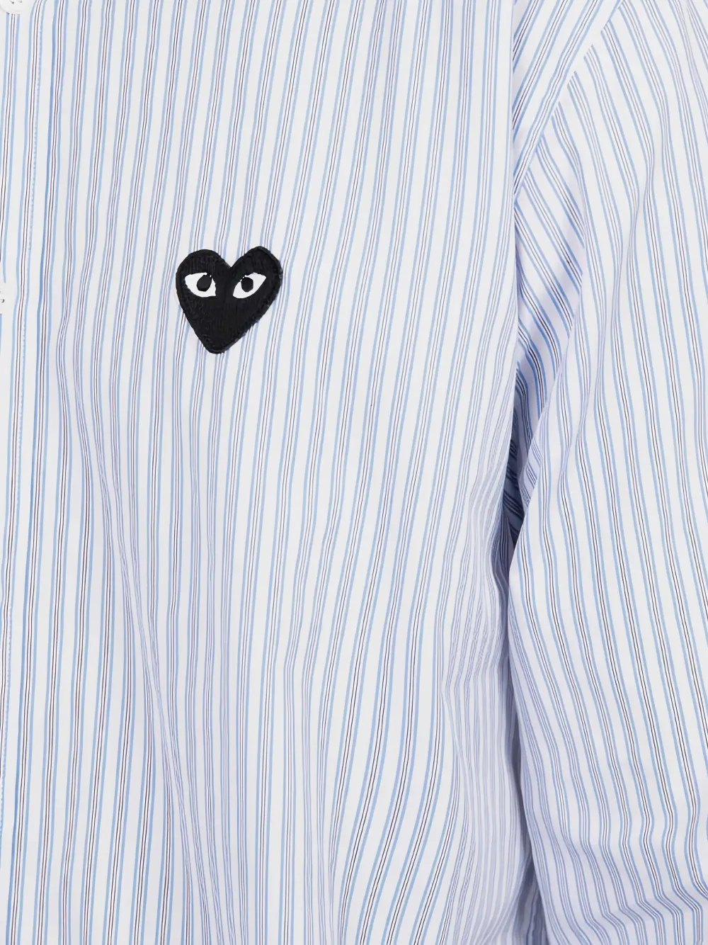 Comme des Garçons Homme Overhemd met streep applicatie Blauw