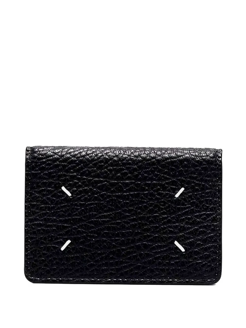 Maison Margiela Pasjeshouder met stiksels en logo Zwart