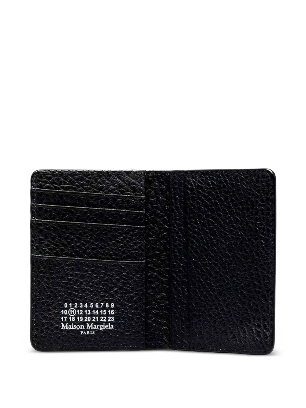 Maison Margiela Pasjeshouder met stiksels en logo Zwart