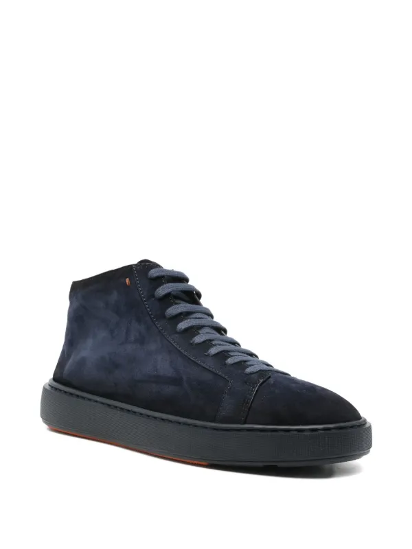 Santoni スエード スニーカー | ブルー | FARFETCH JP