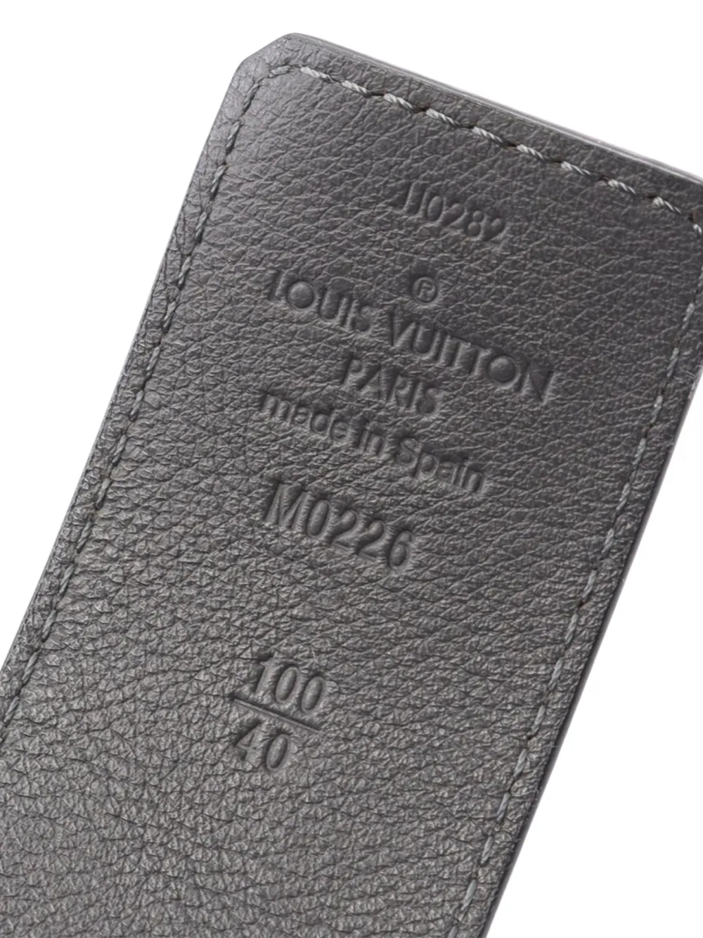 Pre-owned Louis Vuitton 2022 Leather Lv Optic Reversible Belt In Black