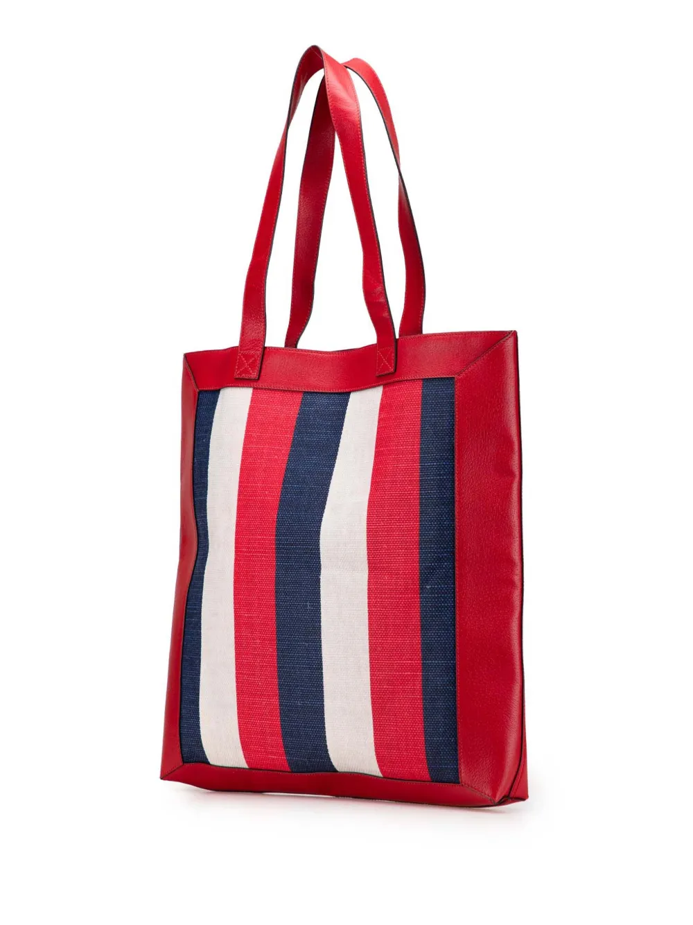 Pre-owned Gucci 2000-2015 Canvas Sylvie Baiadera Tote Bag In Red