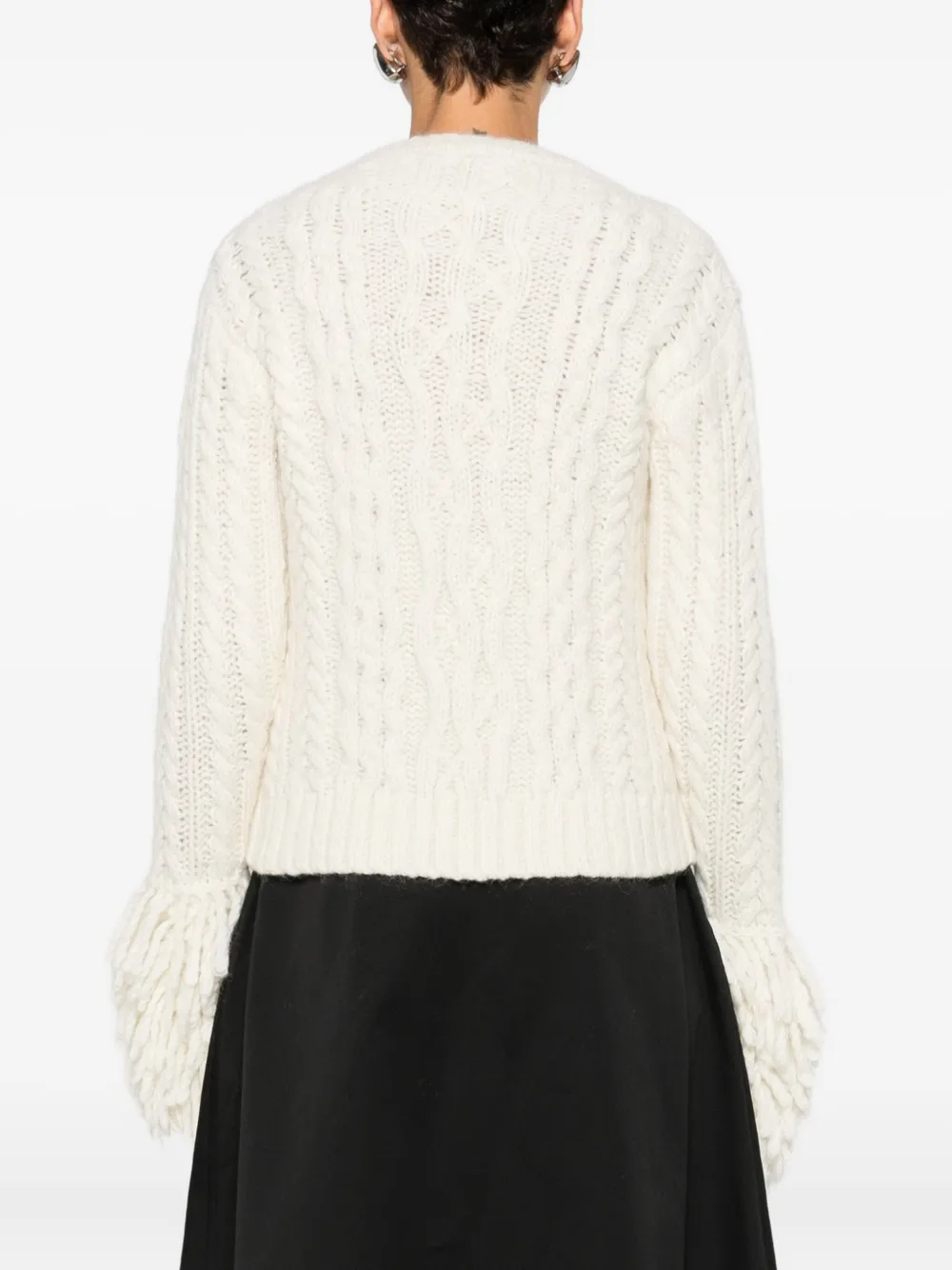 Moncler Alpaca Wool-blend Cardigan In Neutral