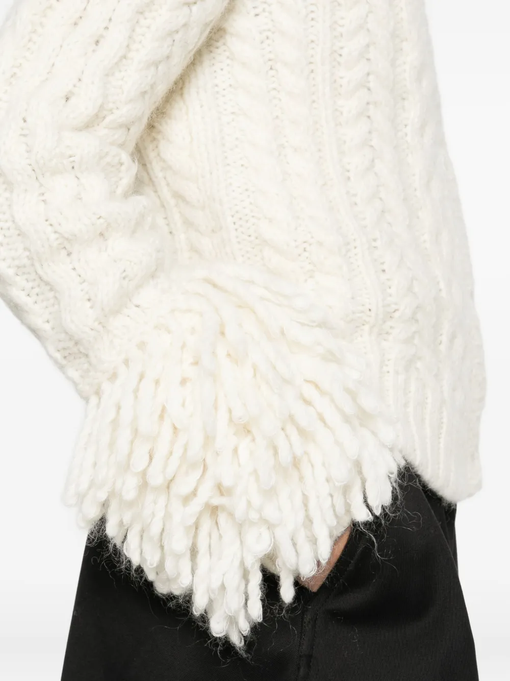 Moncler Alpaca Wool-blend Cardigan In Neutral