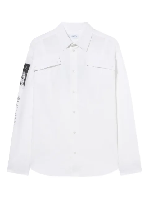 Off-White emblem poplin military shirt