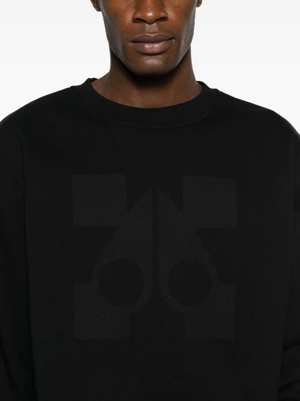 Moose Knuckles Sweater met ronde hals Zwart