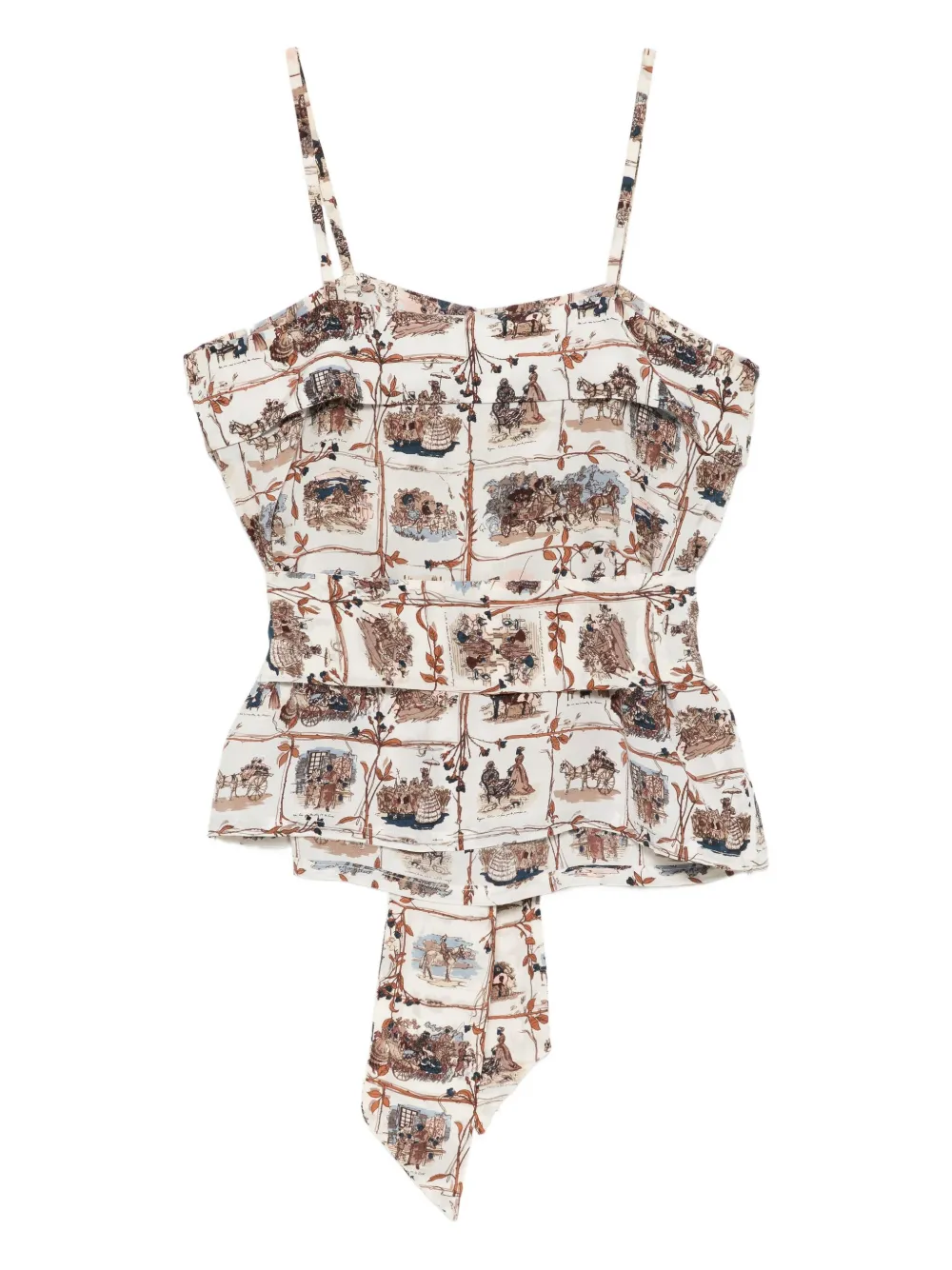 Hermès Pre-Owned top de seda La Comtesse de Segur 1982 | Image 2