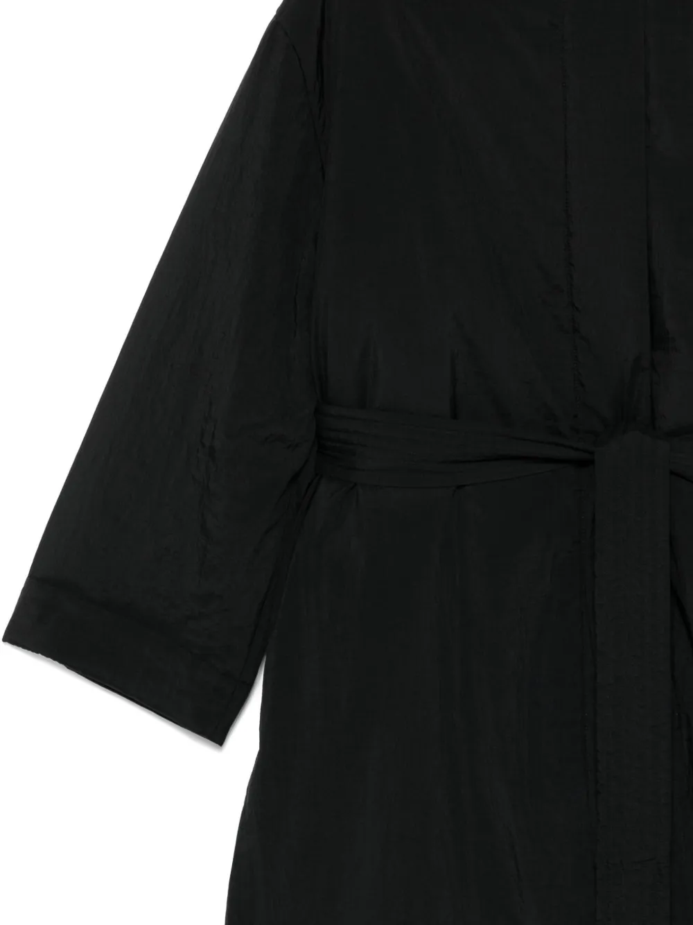 Studio Nicholson Hooded Belted Coat In Blue