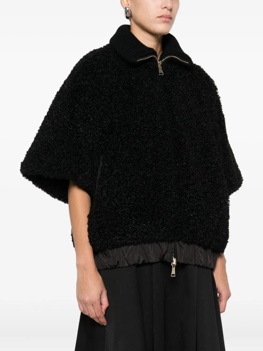 Moncler Dual-sided High-collar Jacket In Black