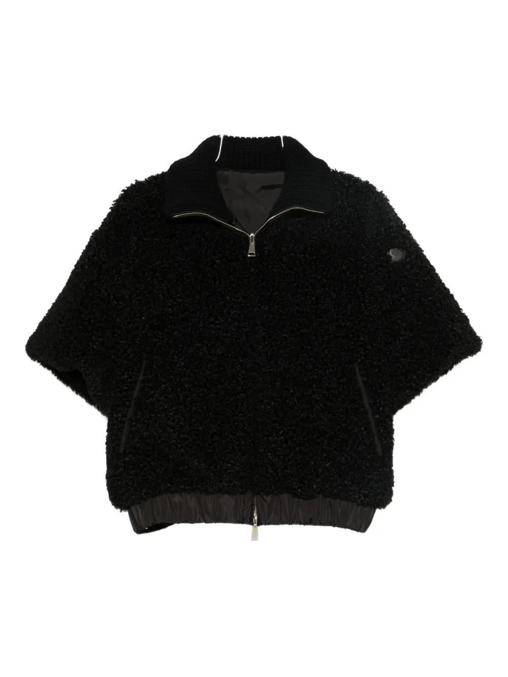 Moncler Dual-sided High-collar Jacket In Black