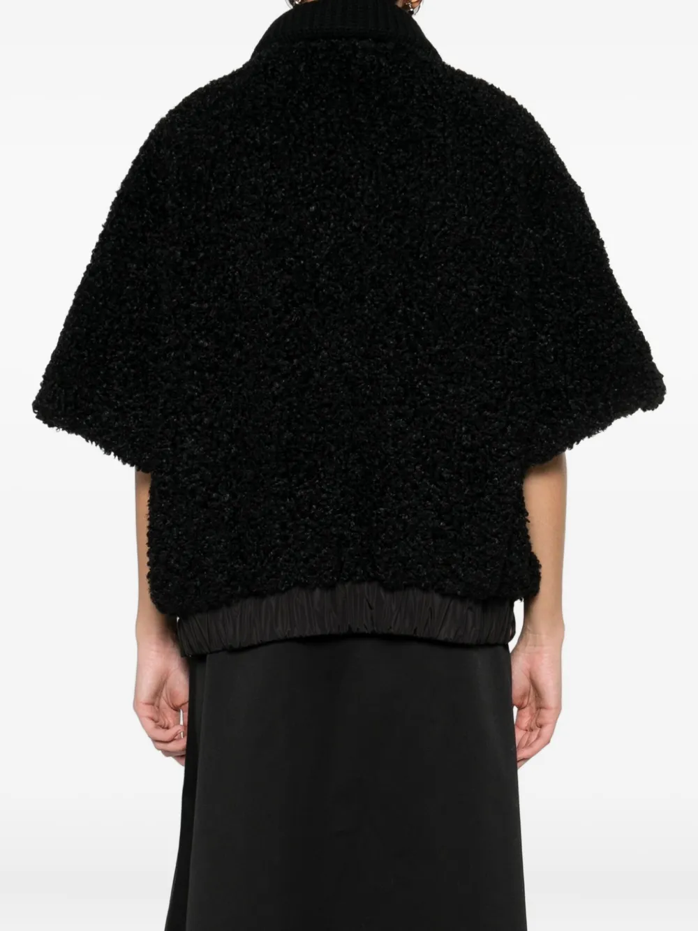 Moncler Dual-sided High-collar Jacket In Black