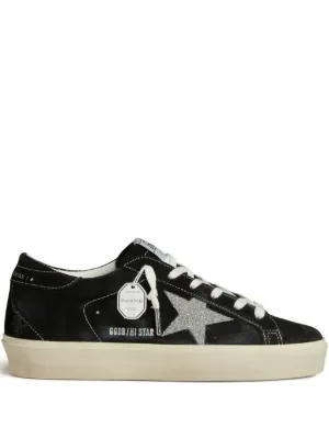 Golden Goose Hi-Star Suede Trainers | Black | FARFETCH