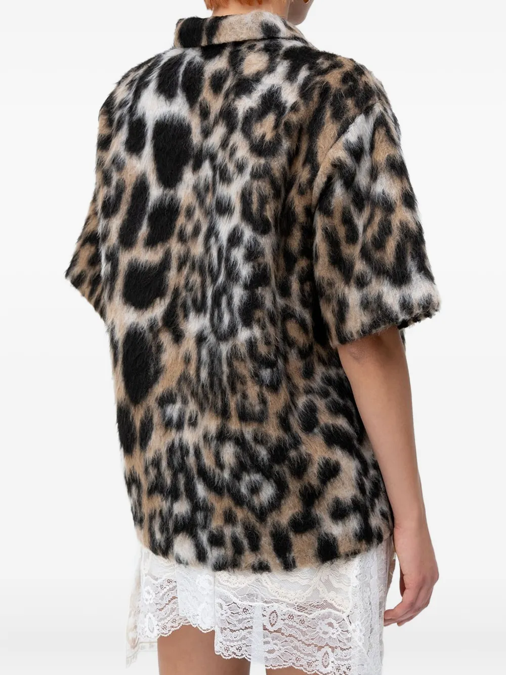 Nº21 Poloshirt met luipaardprint - Bruin