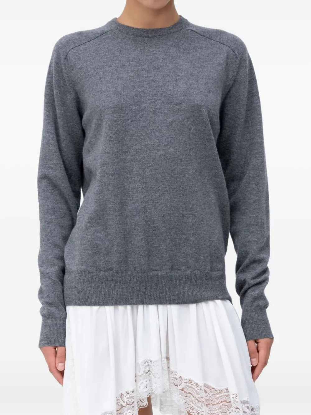 Nº21 long-sleeve asymmetrical dress - Grey