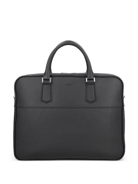 BOSS textured top-handle tote bag