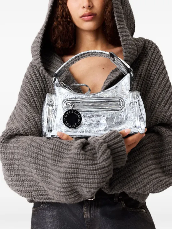 Stella McCartney Dartmoor ジップポケット ハンドバッグ | シルバー