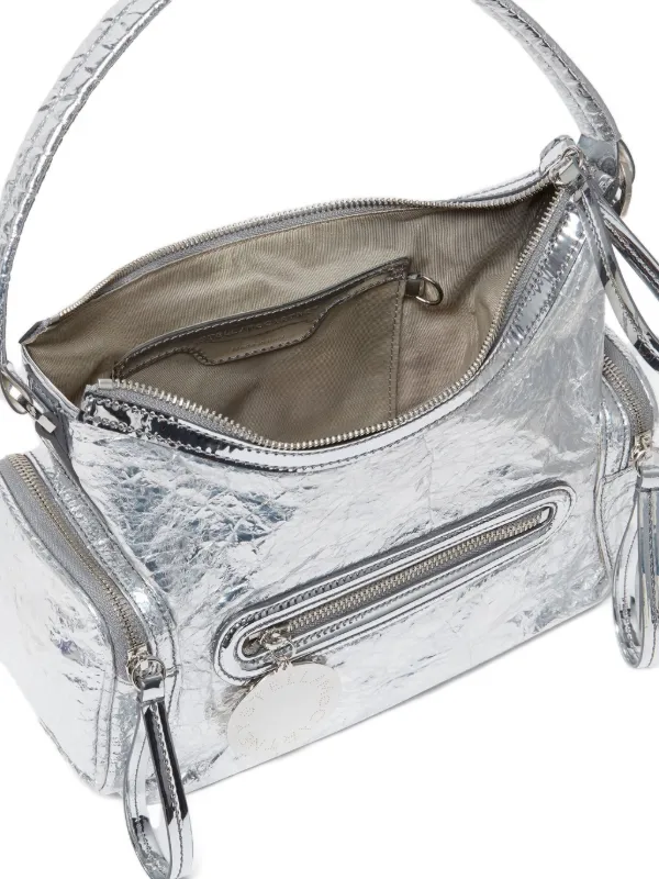 Stella McCartney Dartmoor Zip Pocket Tote Bag | Silver | FARFETCH