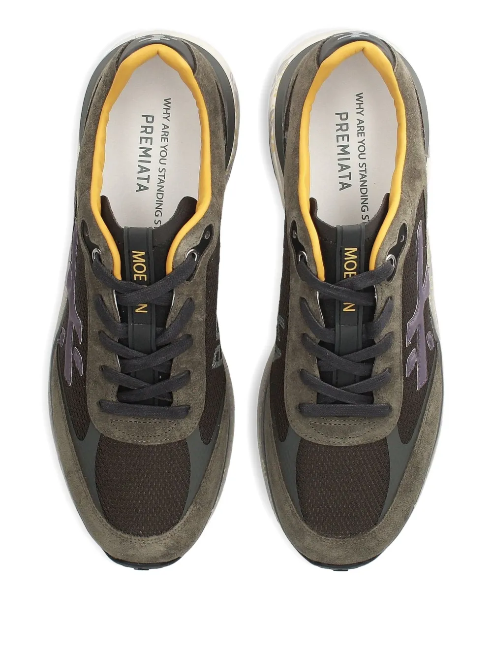 Premiata Moerun 7771 logo platform sneakers Groen