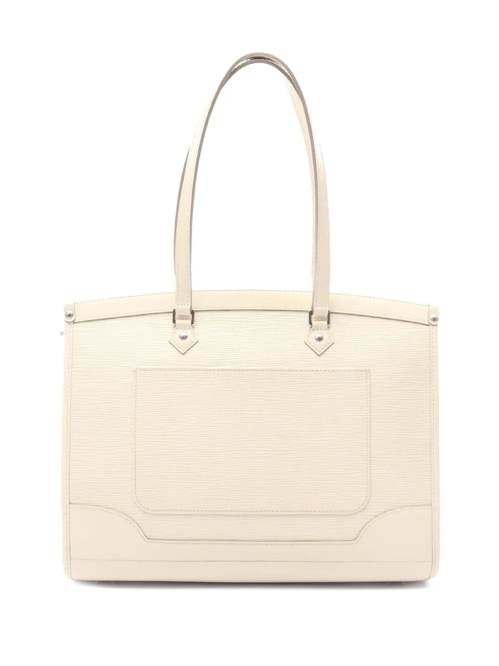 Pre-owned Louis Vuitton 2007 Epi Madeleine Gm Shoulder Bag In White