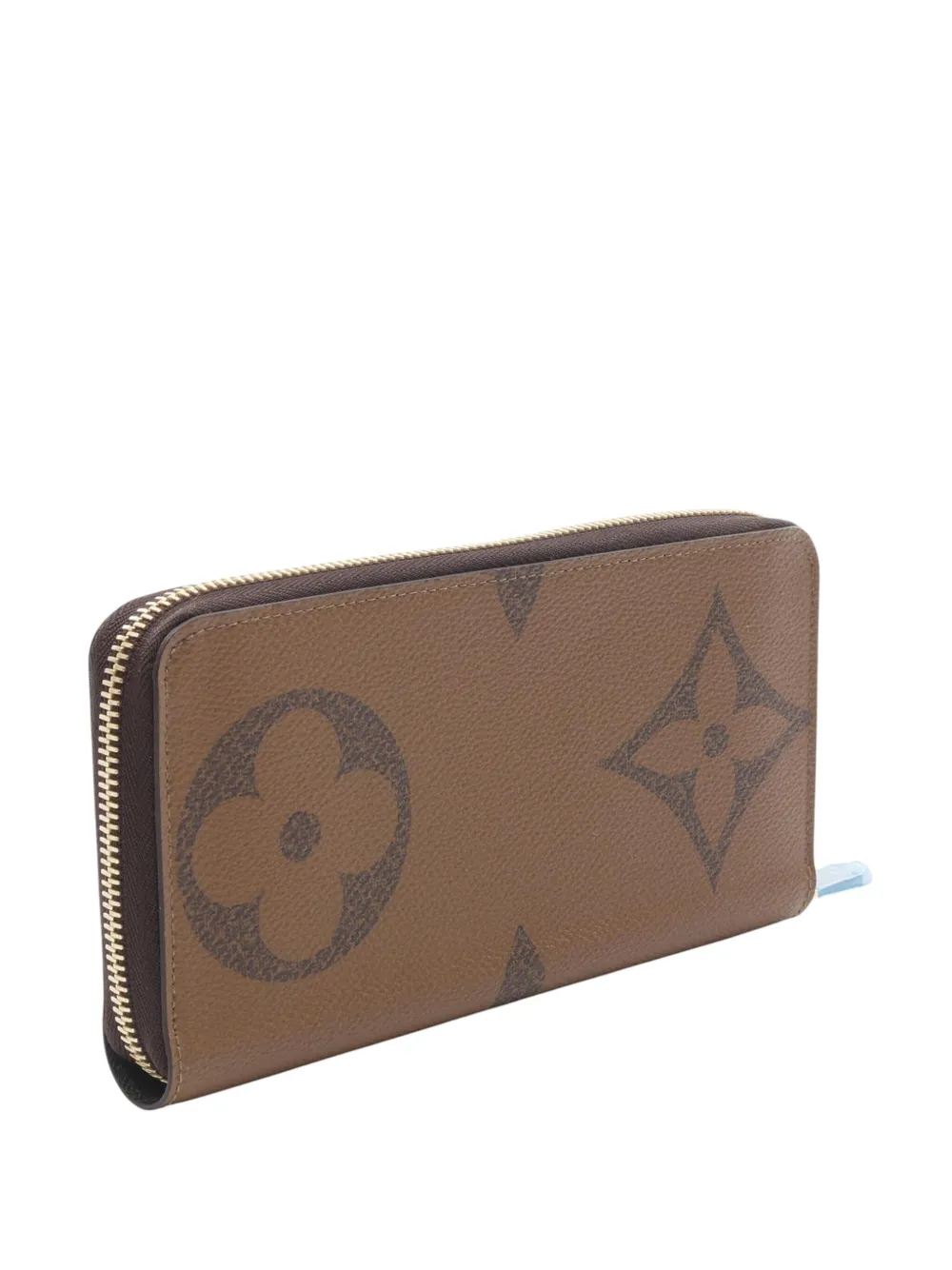 Pre-owned Louis Vuitton 2021-2025 Monogram Giant Reverse Zippy Wallet Long Wallets In Brown