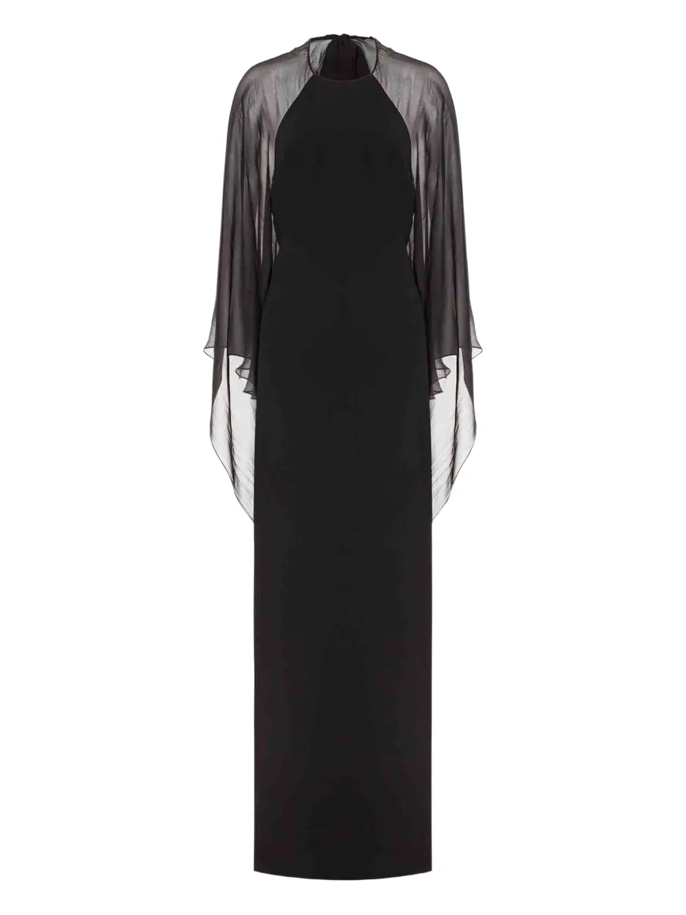 Alberta Ferretti sheer-panel maxi dress | Black | Image 1