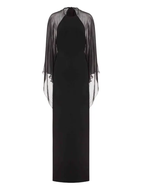 Alberta Ferretti sheer-panel maxi dress
