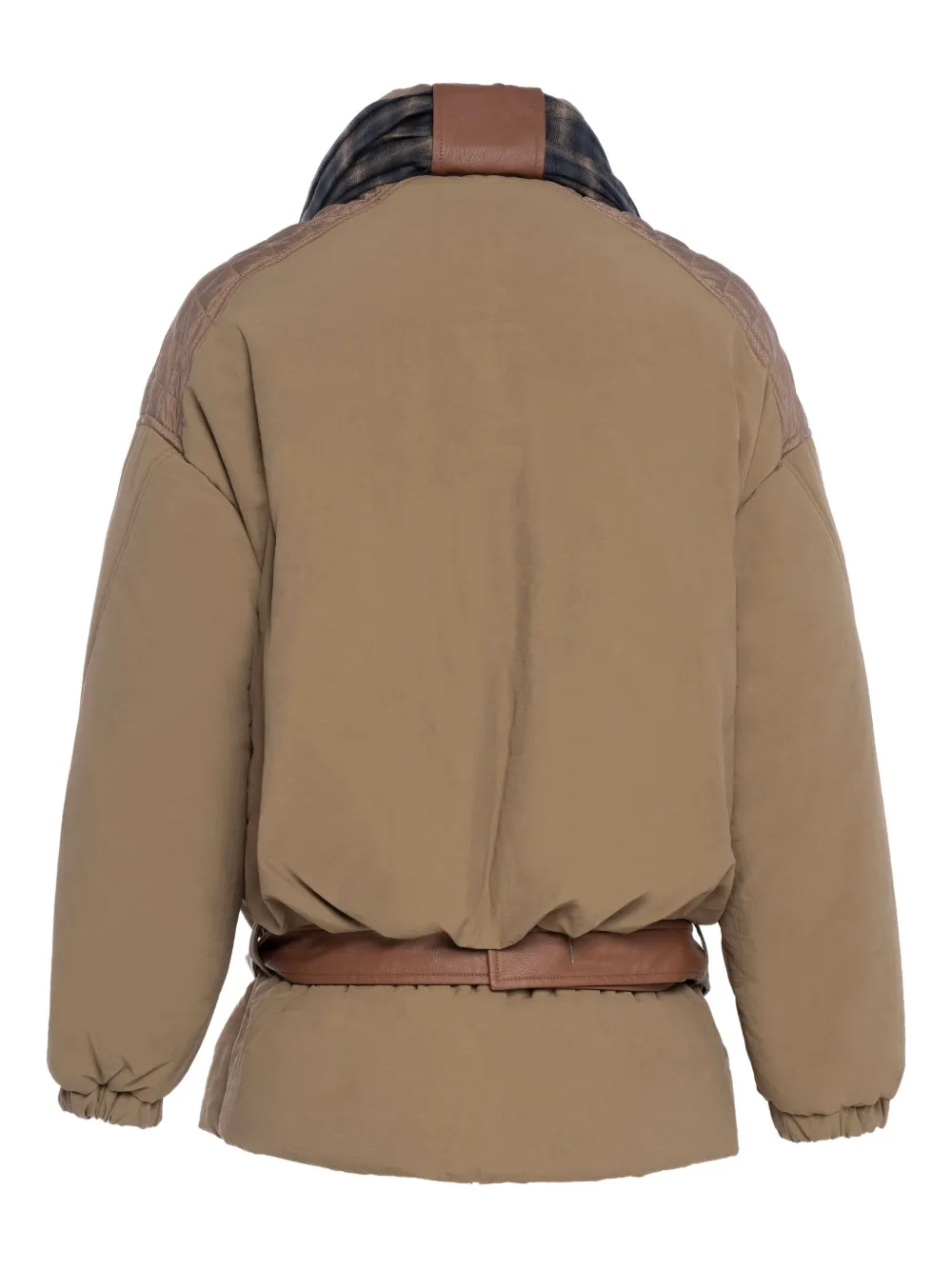 Marbell Amy Padded Belted Coat In Brown