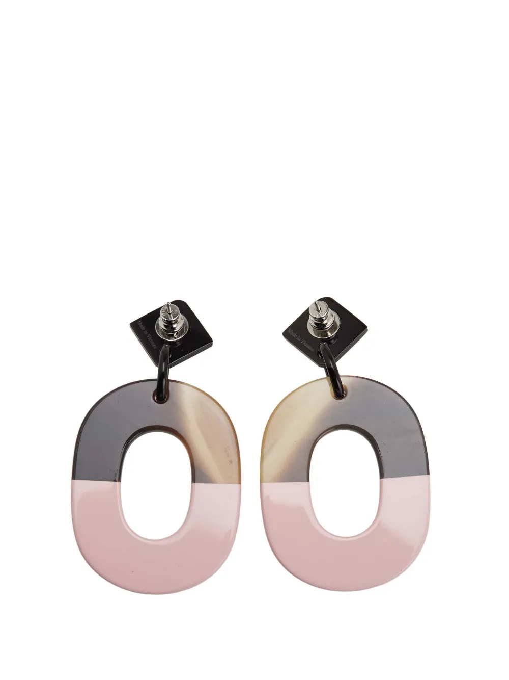 Hermès Pre-Owned boucles d'oreilles serties de palladium (2010-2020) | marron | Image 1