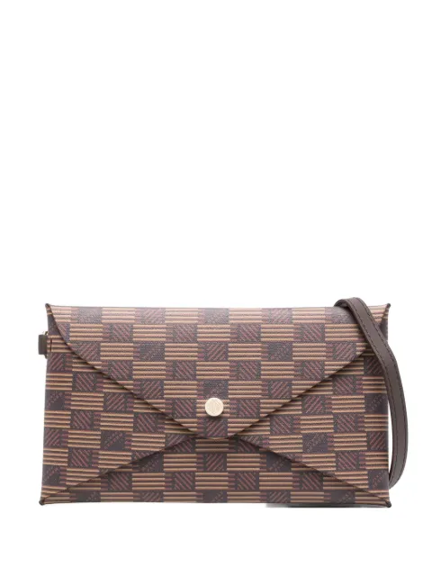 Moreau geometric-pattern clutch bag