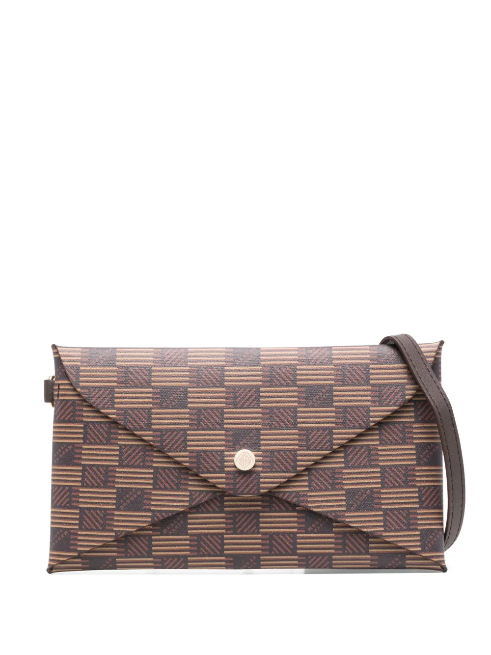 Moreau Clutch com padronagem geométrica | Marrom | Image 1